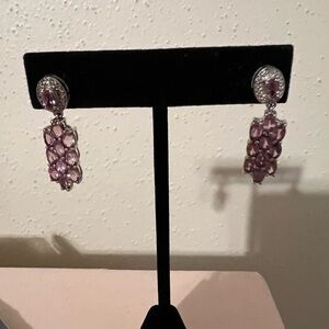 Elegant Purple Drop Earrings